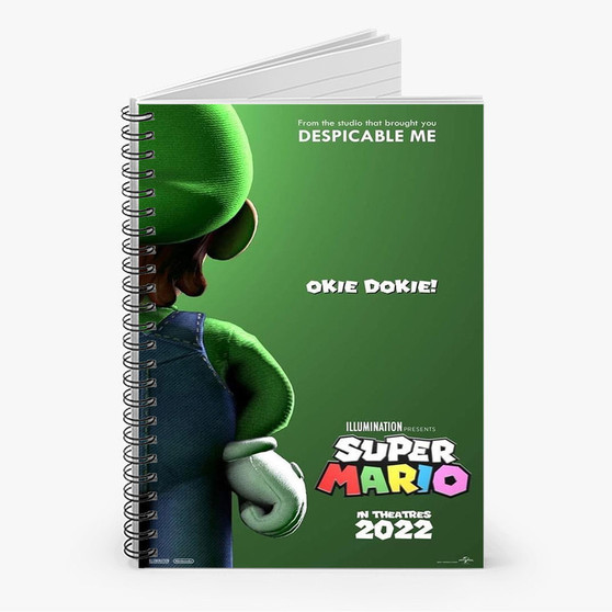 Pastele The Super Mario Bros Movie 4 jpeg Custom Spiral Notebook Ruled Line Front Cover Awesome Printed Book Notes School Notes Job Schedule Note 90gsm 118 Pages Metal Spiral Notebook