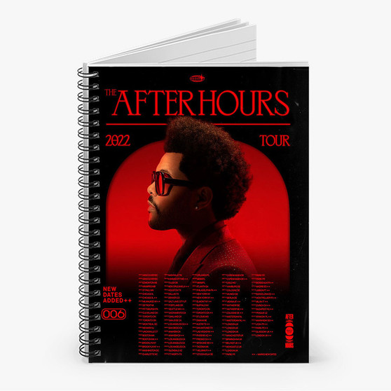 Pastele The Weeknd After Hours Tour 2022 4 Custom Spiral Notebook Ruled Line Front Cover Awesome Printed Book Notes School Notes Job Schedule Note 90gsm 118 Pages Metal Spiral Notebook