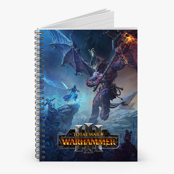 Pastele Total War Warhammer III Custom Spiral Notebook Ruled Line Front Cover Awesome Printed Book Notes School Notes Job Schedule Note 90gsm 118 Pages Metal Spiral Notebook