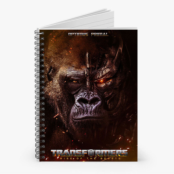 Pastele Transformers Rise of the Beasts Custom Spiral Notebook Ruled Line Front Cover Awesome Printed Book Notes School Notes Job Schedule Note 90gsm 118 Pages Metal Spiral Notebook