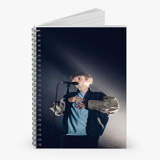 Pastele Troye Sivan 3 Custom Spiral Notebook Ruled Line Front Cover Awesome Printed Book Notes School Notes Job Schedule Note 90gsm 118 Pages Metal Spiral Notebook