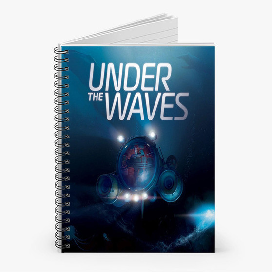 Pastele Under The Waves Custom Spiral Notebook Ruled Line Front Cover Awesome Printed Book Notes School Notes Job Schedule Note 90gsm 118 Pages Metal Spiral Notebook