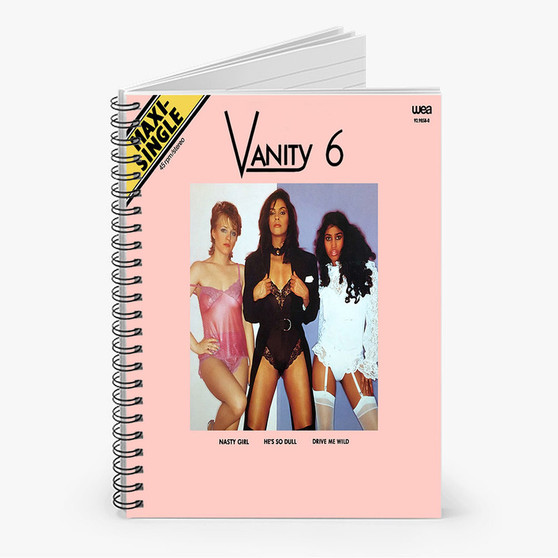 Pastele Vanity 6 Custom Spiral Notebook Ruled Line Front Cover Awesome Printed Book Notes School Notes Job Schedule Note 90gsm 118 Pages Metal Spiral Notebook