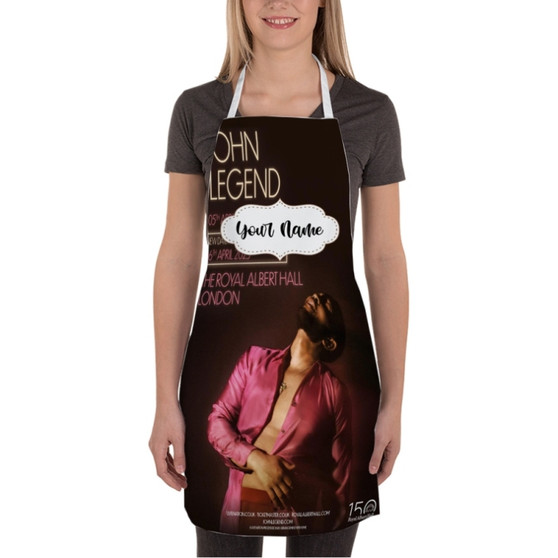 Pastele John Legend 2023 Tour Custom Personalized Name Kitchen Apron Awesome With Adjustable Strap and Big Pockets For Cooking Baking Cafe Coffee Barista Cheff Bartender