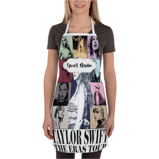 Pastele Taylor Swift The Eras Tour 2022 Custom Personalized Name Kitchen Apron Awesome With Adjustable Strap and Big Pockets For Cooking Baking Cafe Coffee Barista Cheff Bartender