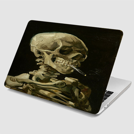 Pastele Skull of a Skeleton with Burning Cigarette by Van Gogh MacBook Case Custom Personalized Smart Protective Cover Awesome for MacBook MacBook Pro MacBook Pro Touch MacBook Pro Retina MacBook Air Cases Cover