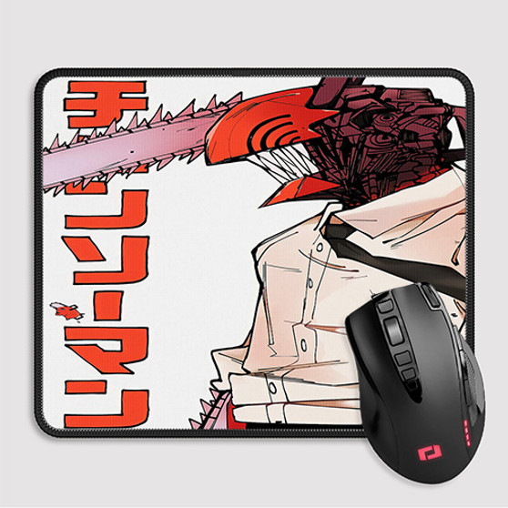Pastele Chainsaw Man Denji Custom Mouse Pad Awesome Personalized Printed Computer Mouse Pad Desk Mat PC Computer Laptop Game keyboard Pad Premium Non Slip Rectangle Gaming Mouse Pad