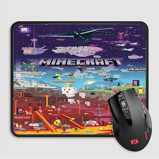 Pastele Minecraft World Beyond Custom Mouse Pad Awesome Personalized Printed Computer Mouse Pad Desk Mat PC Computer Laptop Game keyboard Pad Premium Non Slip Rectangle Gaming Mouse Pad