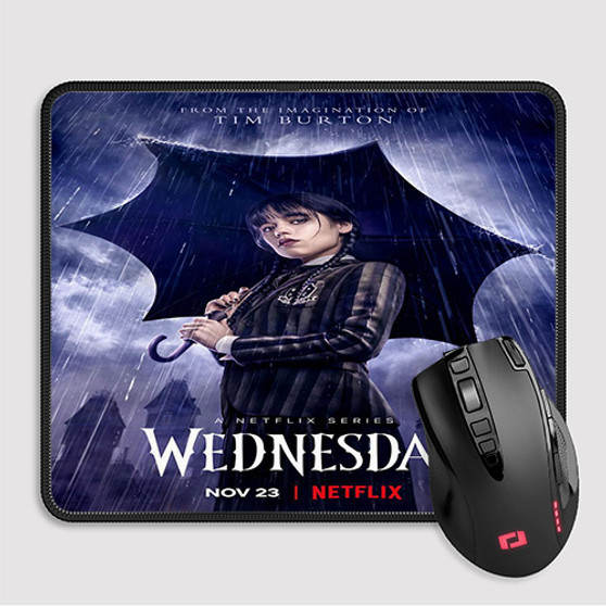Pastele Wednesday TV Series Custom Mouse Pad Awesome Personalized Printed Computer Mouse Pad Desk Mat PC Computer Laptop Game keyboard Pad Premium Non Slip Rectangle Gaming Mouse Pad