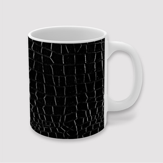 Pastele Black Alligator Skin Custom Ceramic Mug Awesome Personalized Printed 11oz 15oz 20oz Ceramic Cup Coffee Tea Milk Drink Bistro Wine Travel Party White Mugs With Grip Handle