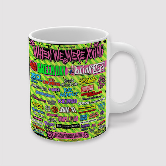 Pastele Green Day Blink 182 2023 Tour Custom Ceramic Mug Awesome Personalized Printed 11oz 15oz 20oz Ceramic Cup Coffee Tea Milk Drink Bistro Wine Travel Party White Mugs With Grip Handle