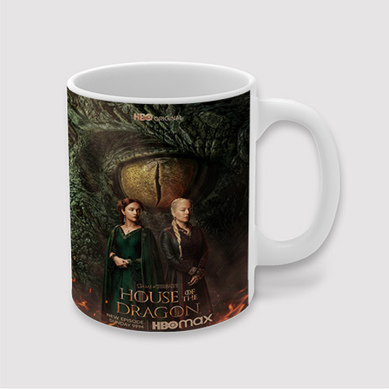 Pastele House of the Dragon Custom Ceramic Mug Awesome Personalized Printed 11oz 15oz 20oz Ceramic Cup Coffee Tea Milk Drink Bistro Wine Travel Party White Mugs With Grip Handle