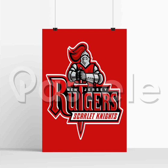 Rutgers Scarlet Knights New Silk Poster Custom Printed Wall Decor 20 x 13 Inch 24 x 36 Inch