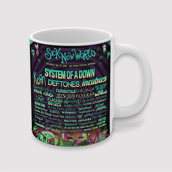 Pastele System of A Down 2023 Tour Custom Ceramic Mug Awesome Personalized Printed 11oz 15oz 20oz Ceramic Cup Coffee Tea Milk Drink Bistro Wine Travel Party White Mugs With Grip Handle