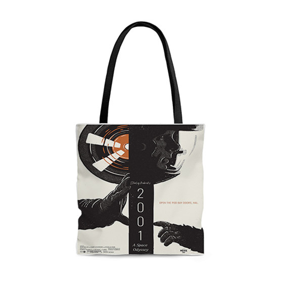 Pastele 2001 a Space Odyssey Poster Custom Personalized Tote Bag Awesome Unisex Polyester Cotton Bags AOP All Over Print Tote Bag School Work Travel Bags Fashionable Totebag
