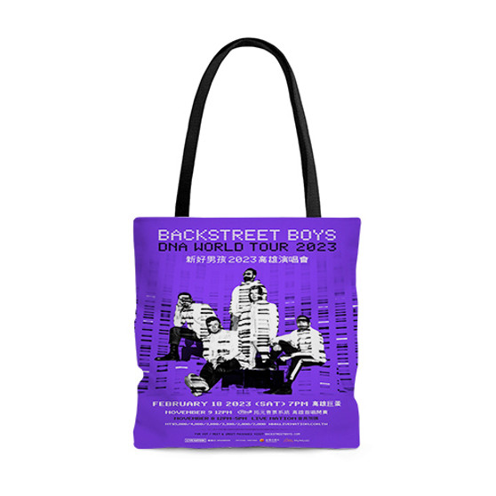 Pastele Backstreet Boys DNA World Tour 2023 Custom Personalized Tote Bag Awesome Unisex Polyester Cotton Bags AOP All Over Print Tote Bag School Work Travel Bags Fashionable Totebag