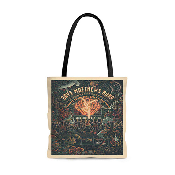 Pastele Dave Matthews Band Virginia Beach Custom Personalized Tote Bag Awesome Unisex Polyester Cotton Bags AOP All Over Print Tote Bag School Work Travel Bags Fashionable Totebag
