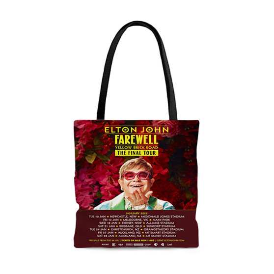Pastele Elton John 2023 Tour Custom Personalized Tote Bag Awesome Unisex Polyester Cotton Bags AOP All Over Print Tote Bag School Work Travel Bags Fashionable Totebag