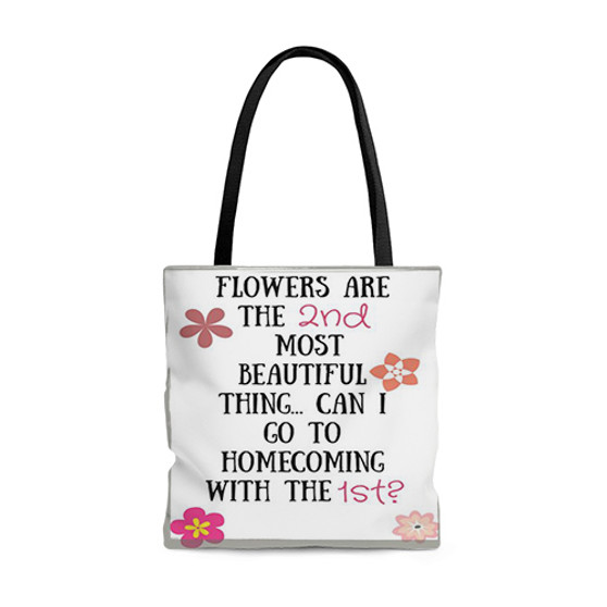 Pastele Flowers Hoco Custom Personalized Tote Bag Awesome Unisex Polyester Cotton Bags AOP All Over Print Tote Bag School Work Travel Bags Fashionable Totebag