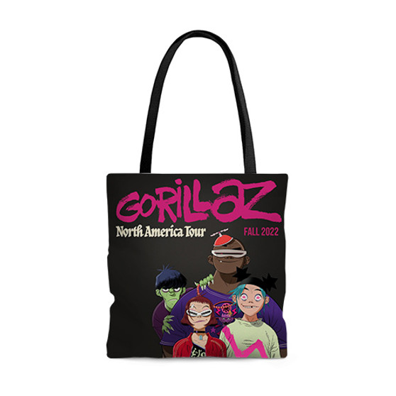 Pastele Gorillaz Fall Tour 2022 Custom Personalized Tote Bag Awesome Unisex Polyester Cotton Bags AOP All Over Print Tote Bag School Work Travel Bags Fashionable Totebag