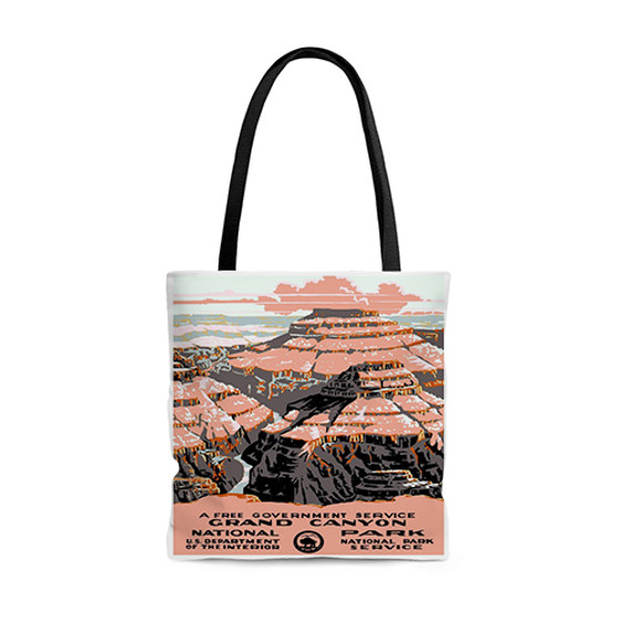 Pastele Grand Canyon Park Custom Personalized Tote Bag Awesome Unisex Polyester Cotton Bags AOP All Over Print Tote Bag School Work Travel Bags Fashionable Totebag