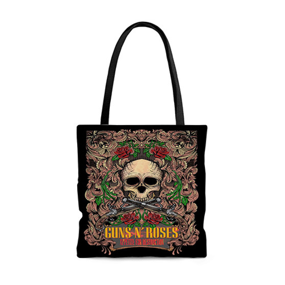 Pastele Gun N Roses Appetite For Destruction Custom Personalized Tote Bag Awesome Unisex Polyester Cotton Bags AOP All Over Print Tote Bag School Work Travel Bags Fashionable Totebag