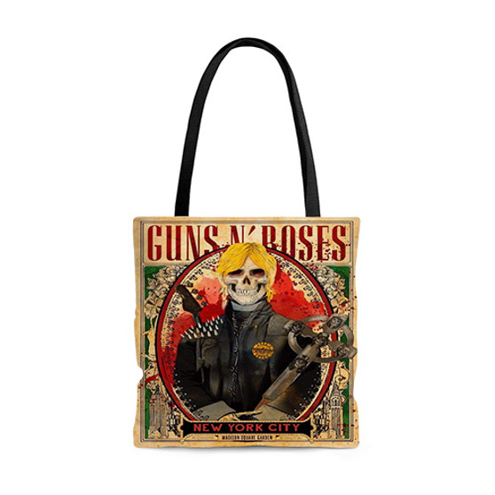 Pastele Gun N Roses New York City Custom Personalized Tote Bag Awesome Unisex Polyester Cotton Bags AOP All Over Print Tote Bag School Work Travel Bags Fashionable Totebag