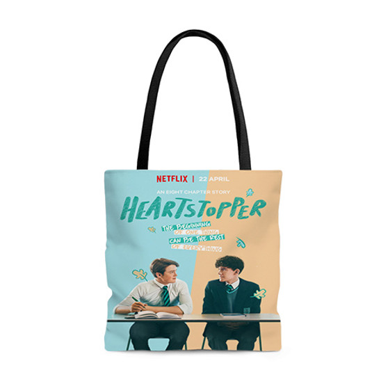 Pastele Heartstopper Custom Personalized Tote Bag Awesome Unisex Polyester Cotton Bags AOP All Over Print Tote Bag School Work Travel Bags Fashionable Totebag