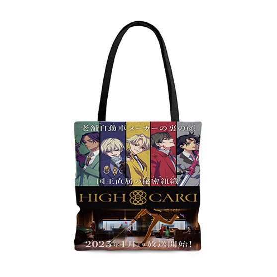 Pastele High Card Custom Personalized Tote Bag Awesome Unisex Polyester Cotton Bags AOP All Over Print Tote Bag School Work Travel Bags Fashionable Totebag