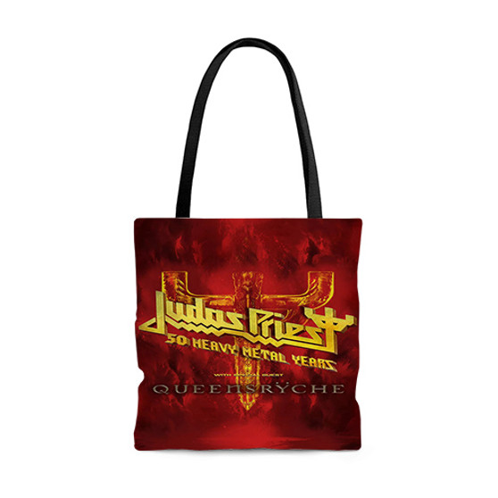 Pastele Judas Priest with Queensryche Tour 2023 Custom Personalized Tote Bag Awesome Unisex Polyester Cotton Bags AOP All Over Print Tote Bag School Work Travel Bags Fashionable Totebag