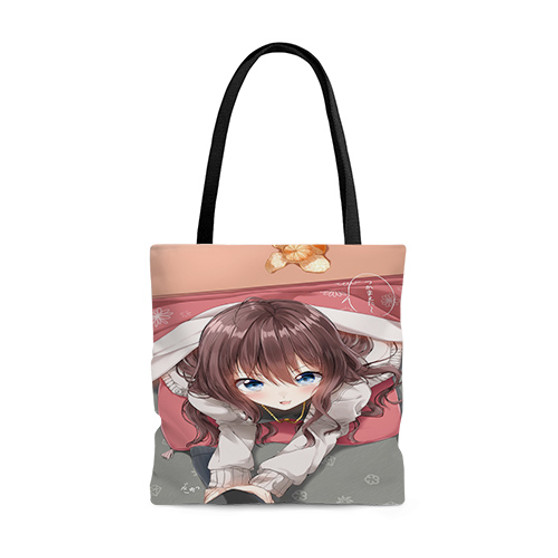 Pastele Kawaii Anime Girls Custom Personalized Tote Bag Awesome Unisex Polyester Cotton Bags AOP All Over Print Tote Bag School Work Travel Bags Fashionable Totebag