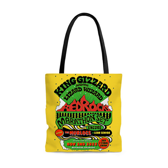 Pastele King Gizzard Red Rocks Custom Personalized Tote Bag Awesome Unisex Polyester Cotton Bags AOP All Over Print Tote Bag School Work Travel Bags Fashionable Totebag