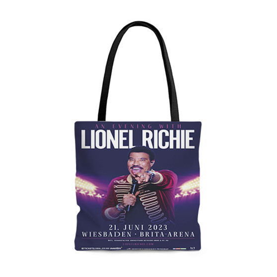 Pastele Lionel Richie 2023 Tour Custom Personalized Tote Bag Awesome Unisex Polyester Cotton Bags AOP All Over Print Tote Bag School Work Travel Bags Fashionable Totebag