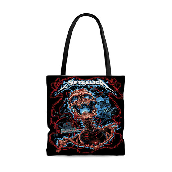 Pastele Metallica Birmingham Custom Personalized Tote Bag Awesome Unisex Polyester Cotton Bags AOP All Over Print Tote Bag School Work Travel Bags Fashionable Totebag