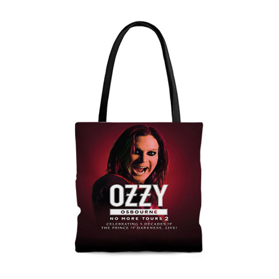 Pastele Ozzy Osbourne No More Tours 2023 Custom Personalized Tote Bag Awesome Unisex Polyester Cotton Bags AOP All Over Print Tote Bag School Work Travel Bags Fashionable Totebag
