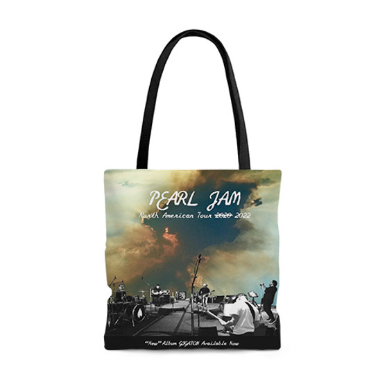Pastele Pearl Jam North American Tour 2022 Custom Personalized Tote Bag Awesome Unisex Polyester Cotton Bags AOP All Over Print Tote Bag School Work Travel Bags Fashionable Totebag