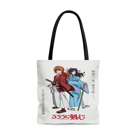 Pastele Ruroni Kenshin Remake 2023 Custom Personalized Tote Bag Awesome Unisex Polyester Cotton Bags AOP All Over Print Tote Bag School Work Travel Bags Fashionable Totebag