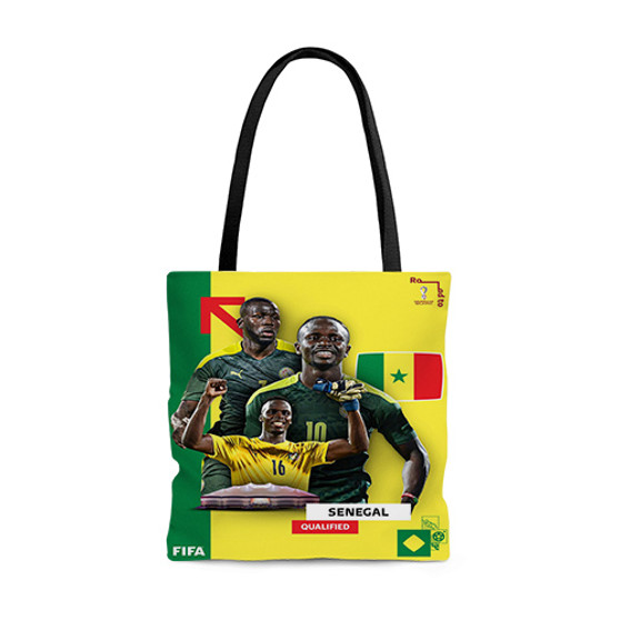 Pastele Senegal World Cup 2022 Custom Personalized Tote Bag Awesome Unisex Polyester Cotton Bags AOP All Over Print Tote Bag School Work Travel Bags Fashionable Totebag