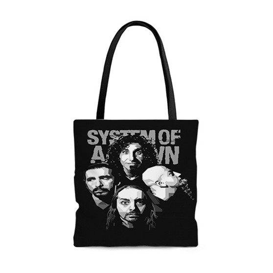 Pastele System of a Down Custom Personalized Tote Bag Awesome Unisex Polyester Cotton Bags AOP All Over Print Tote Bag School Work Travel Bags Fashionable Totebag