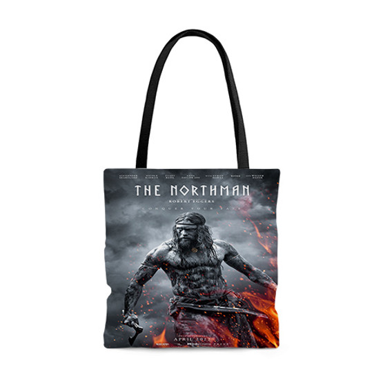 Pastele The Northman 3 Custom Personalized Tote Bag Awesome Unisex Polyester Cotton Bags AOP All Over Print Tote Bag School Work Travel Bags Fashionable Totebag