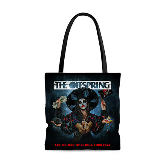 Pastele The Offspring Let The Bad Times Roll Tour 2023 Custom Personalized Tote Bag Awesome Unisex Polyester Cotton Bags AOP All Over Print Tote Bag School Work Travel Bags Fashionable Totebag