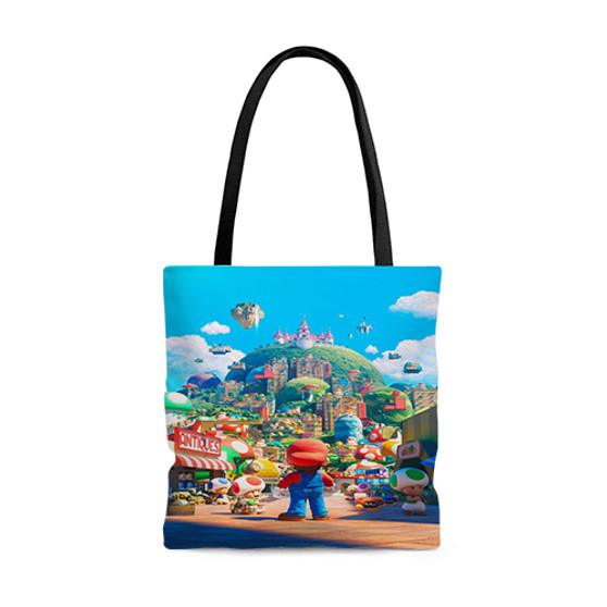 Pastele The Super Mario Bros Custom Personalized Tote Bag Awesome Unisex Polyester Cotton Bags AOP All Over Print Tote Bag School Work Travel Bags Fashionable Totebag