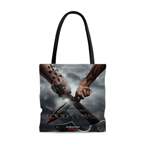 Pastele The Witcher Blood Origin Custom Personalized Tote Bag Awesome Unisex Polyester Cotton Bags AOP All Over Print Tote Bag School Work Travel Bags Fashionable Totebag