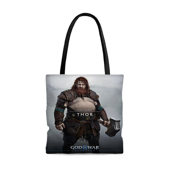 Pastele Thor God of War Ragnar k Custom Personalized Tote Bag Awesome Unisex Polyester Cotton Bags AOP All Over Print Tote Bag School Work Travel Bags Fashionable Totebag