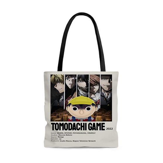 Pastele Tomodachi Game 2 Custom Personalized Tote Bag Awesome Unisex Polyester Cotton Bags AOP All Over Print Tote Bag School Work Travel Bags Fashionable Totebag