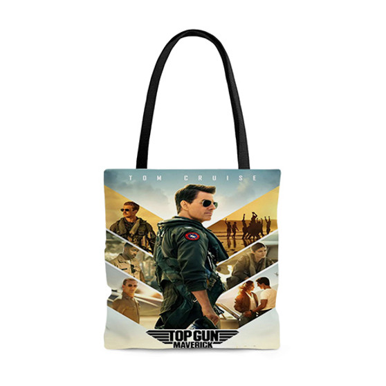 Pastele Top Gun Maverick Movie Custom Personalized Tote Bag Awesome Unisex Polyester Cotton Bags AOP All Over Print Tote Bag School Work Travel Bags Fashionable Totebag