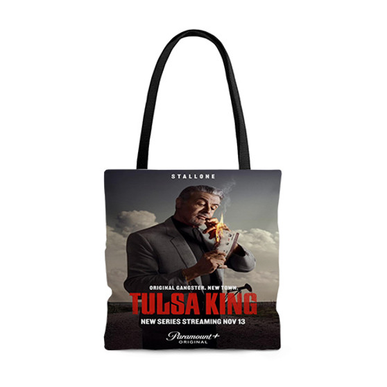 Pastele Tulsa King Custom Personalized Tote Bag Awesome Unisex Polyester Cotton Bags AOP All Over Print Tote Bag School Work Travel Bags Fashionable Totebag