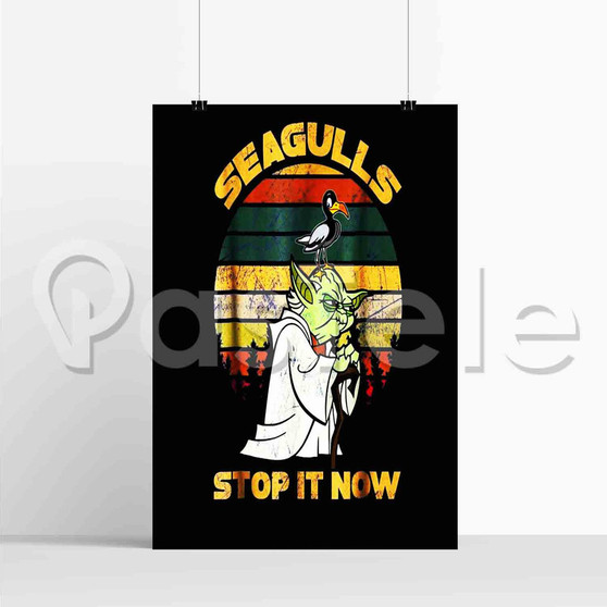 Yoda Seagulls Stop It Now New Silk Poster Custom Printed Wall Decor 20 x 13 Inch 24 x 36 Inch