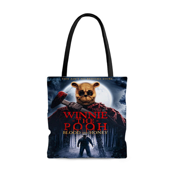 Pastele Winnie the Pooh Blood and Honey Custom Personalized Tote Bag Awesome Unisex Polyester Cotton Bags AOP All Over Print Tote Bag School Work Travel Bags Fashionable Totebag