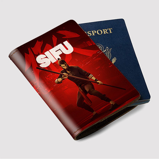 Pastele Sifu Games Custom Passport Wallet Case With Credit Card Holder Awesome Personalized PU Leather Travel Trip Vacation Baggage Cover